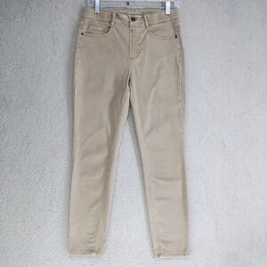 Tribal Jeans Womens 8 Audrey Mid-Rise Icon Fit Tan Skinny 5-Pocket Jeans 30W 27L